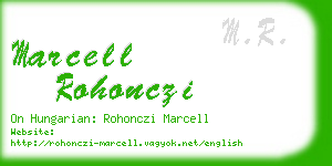 marcell rohonczi business card